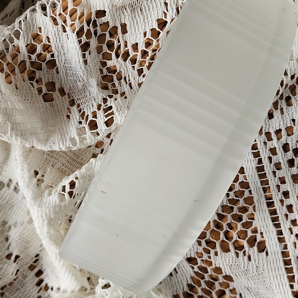 Vintage Frosted Glass Art Deco Flower Trough Succulents Plants Vase - Picture 10 of 10